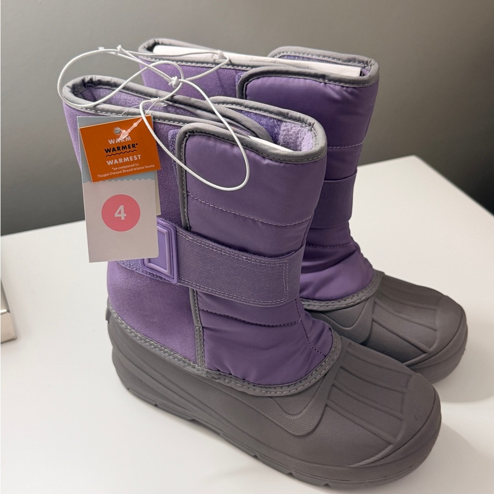 Cat & Jack Purple and Gray Winter‎ Boots